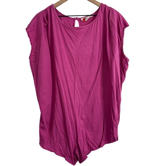 Free People Beach Pink One Piece Romper Oversized Size Small - Picture 1 of 6